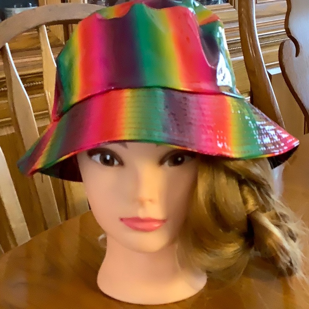 Rainbow Polyurethane Bucket Hat